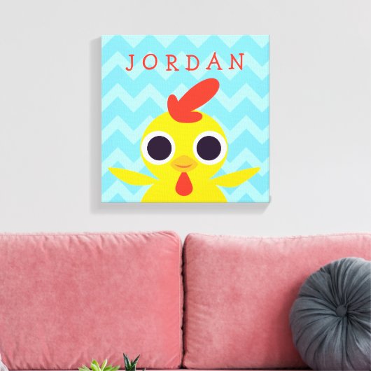Bandit the Chick Canvas Afdruk (Insitu (Woonkamer))
