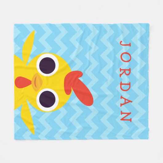 Bandit the Chick Fleece Deken (Voorkant (Horizontaal))