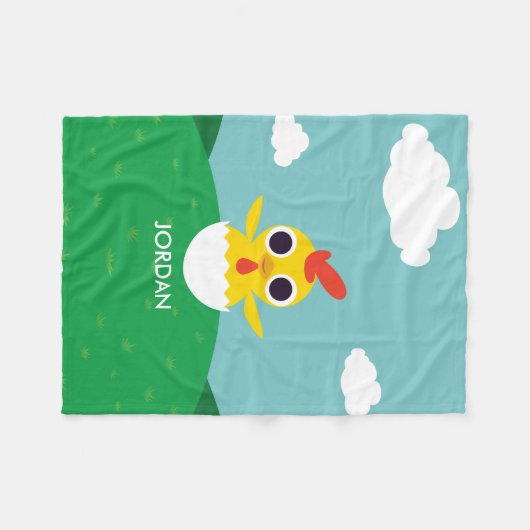 Bandit the Chick Fleece Deken (Voorkant (Horizontaal))