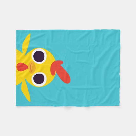 Bandit the Chick Fleece Deken (Voorkant (Horizontaal))