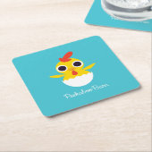 Bandit the Chick Kartonnen Onderzetters (Schuin)