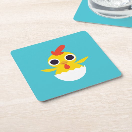 Bandit the Chick Kartonnen Onderzetters (Schuin)