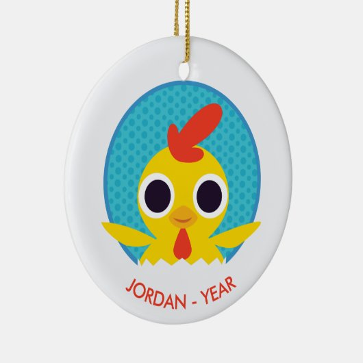 Bandit the Chick Keramisch Ornament (Rechts)