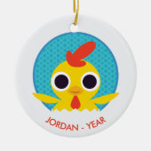 Bandit the Chick Keramisch Ornament (Voorkant)