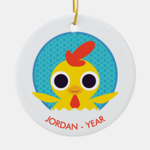 Bandit the Chick Keramisch Ornament