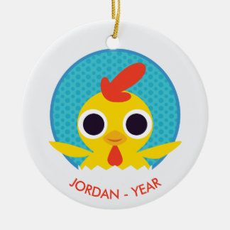 Bandit the Chick Keramisch Ornament