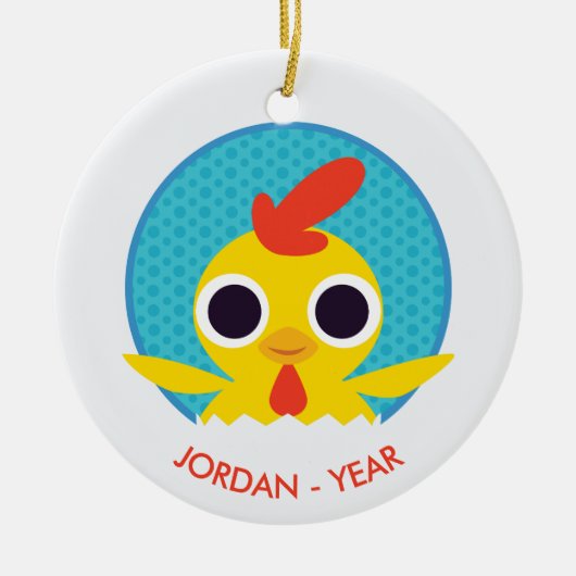 Bandit the Chick Keramisch Ornament (Voorkant)