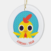 Bandit the Chick Keramisch Ornament (Links)