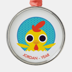 Bandit the Chick Metalen Ornament