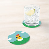 Bandit the Chick Ronde Kartonnen Onderzetter (Insitu)