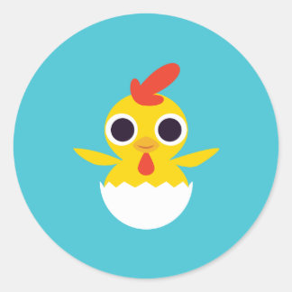 Bandit the Chick Ronde Sticker