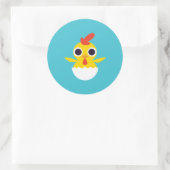 Bandit the Chick Ronde Sticker (Tas)