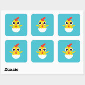 Bandit the Chick Vierkante Sticker (Vel)