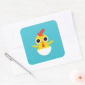 Bandit the Chick Vierkante Sticker (Envelop)