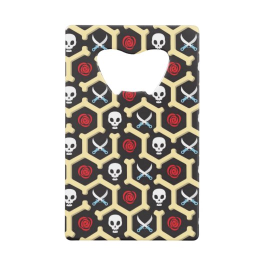 Bandit Theme Pattern Creditkaart Flessenopener (Voorkant)