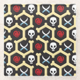 Bandit Theme Pattern Glazen Onderzetter