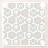 Bandit Theme Pattern Glazen Onderzetter (Achterkant)