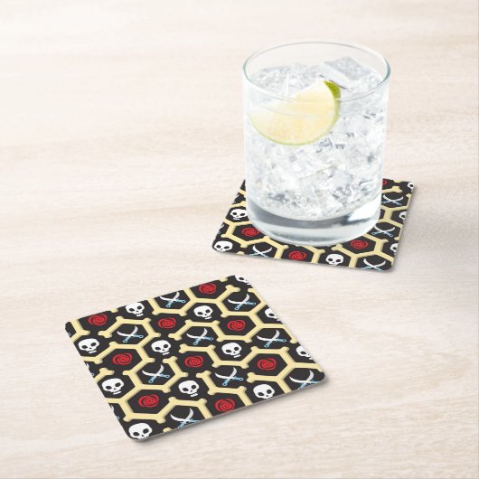 Bandit Theme Pattern Kartonnen Onderzetters (Insitu)