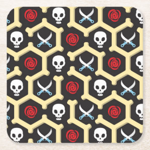Bandit Theme Pattern Kartonnen Onderzetters
