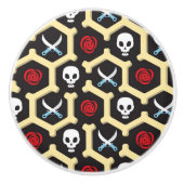 Bandit Theme Pattern Keramische Knop (Voorkant)