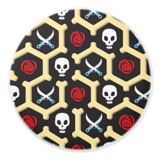 Bandit Theme Pattern Keramische Knop (Voorkant)