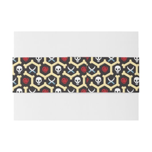 Bandit Theme Pattern Uitnodigingen Wikkel (Achterkant Voorbeeld)