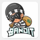 Bandit Vierkante Sticker (Voorkant)