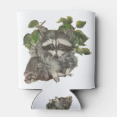 Bandit Zwart Wit Raccoon Prullenbak Panda Blikjeskoeler (Achterkant)