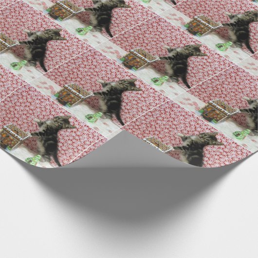 Bandit's Gingerbrood House ( Cat / Kitten ) Cadeaupapier (Hoek)