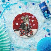 Bandit's Love - Valentijn - Cat / Kitten Borden Papieren Bordje (Feest)