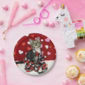 Bandit's Love - Valentijn - Cat / Kitten Borden Papieren Bordje (Feest)