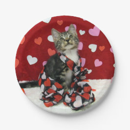 Bandit's Love - Valentijn - Cat / Kitten Borden Papieren Bordje