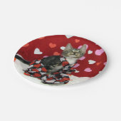 Bandit's Love - Valentijn - Cat / Kitten Borden Papieren Bordje (Gekanteld)