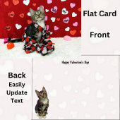 Bandit's The Cat's Valentijnsdag Flat Kaart