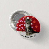 Bandit's Valentijnsdag Button - Schattigee kat (Voorkant /achterkant)