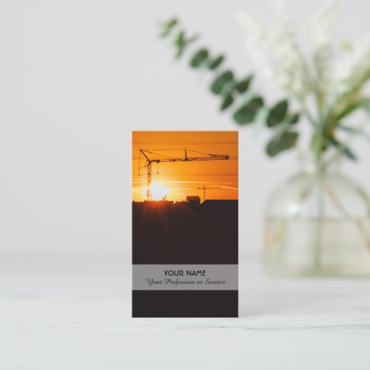 Bandkraan- en tawerkraanspecialist busi visitekaartje (Staand voorkant)