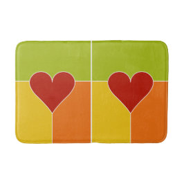 Bandmatten voor het hartpatroon badmat