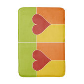 Bandmatten voor het hartpatroon badmat (Voorkant Verticaal)