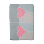 Bandmatten voor het hartpatroon badmat (Voorkant Verticaal)