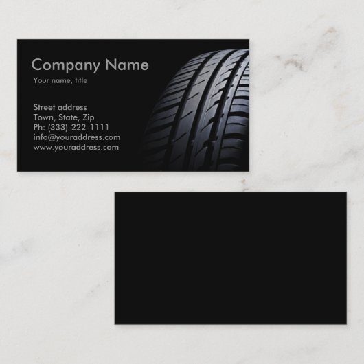 Bandmontage- en uitbalanceervisitekaartje visitekaartje (Voorkant / Achterkant)