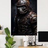 Bandog Dog Football Speler  Portret Poster (Thuiskantoor)