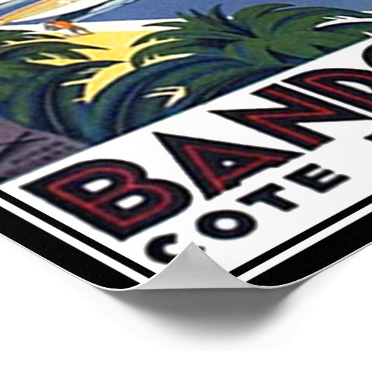 Bandol Cote D'azur France Travel Poster Print (Hoek)