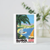 Bandol, Côte d'Azur, Frankrijk, Franse kust, vinta Briefkaart (Staand voorkant)