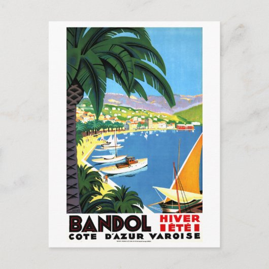 Bandol, Côte d'Azur, Frankrijk, Franse kust, vinta Briefkaart (Voorkant)