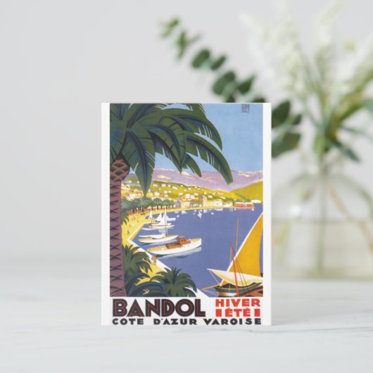  Bandol Cote D'Azur Frankrijk Reizen Briefkaart (Staand voorkant)