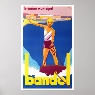 Bandol France vintage travel Poster