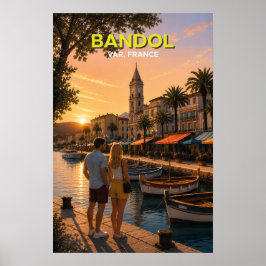 Bandol, Frankrijk – Oude Reisposter Poster