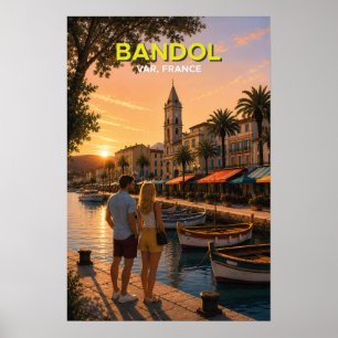 Bandol, Frankrijk – Oude Reisposter Poster