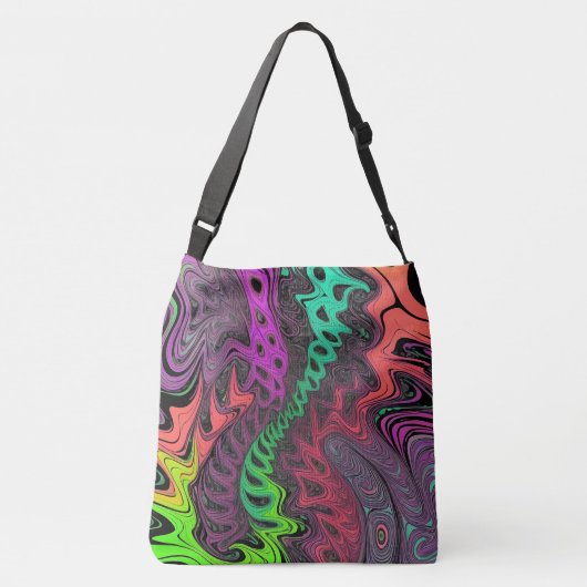 Bandolera Grande Estilo Psicodélico Crossbody Tas (Achterkant)