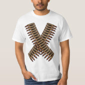 Bandolier Bullet Belt White T-shirt (Voorkant)